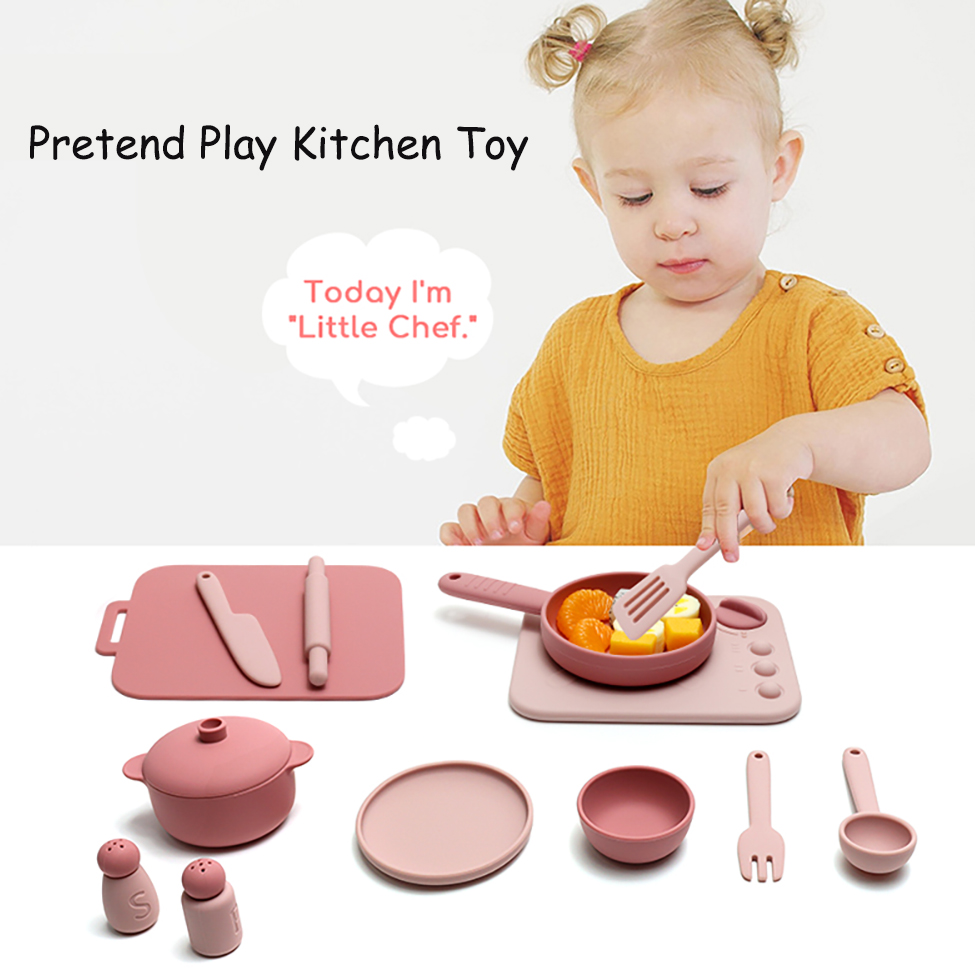13 Pcs Set Silicone Cooking Pl - Kids Toys Kitchen Set review and price